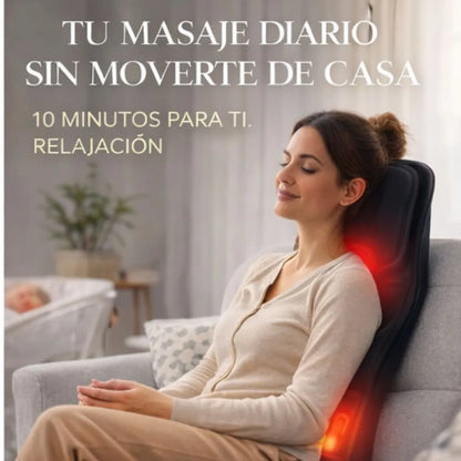 Cojín calefactor de masajes | Destruye el estrés y el dolor lumbar… en minutos