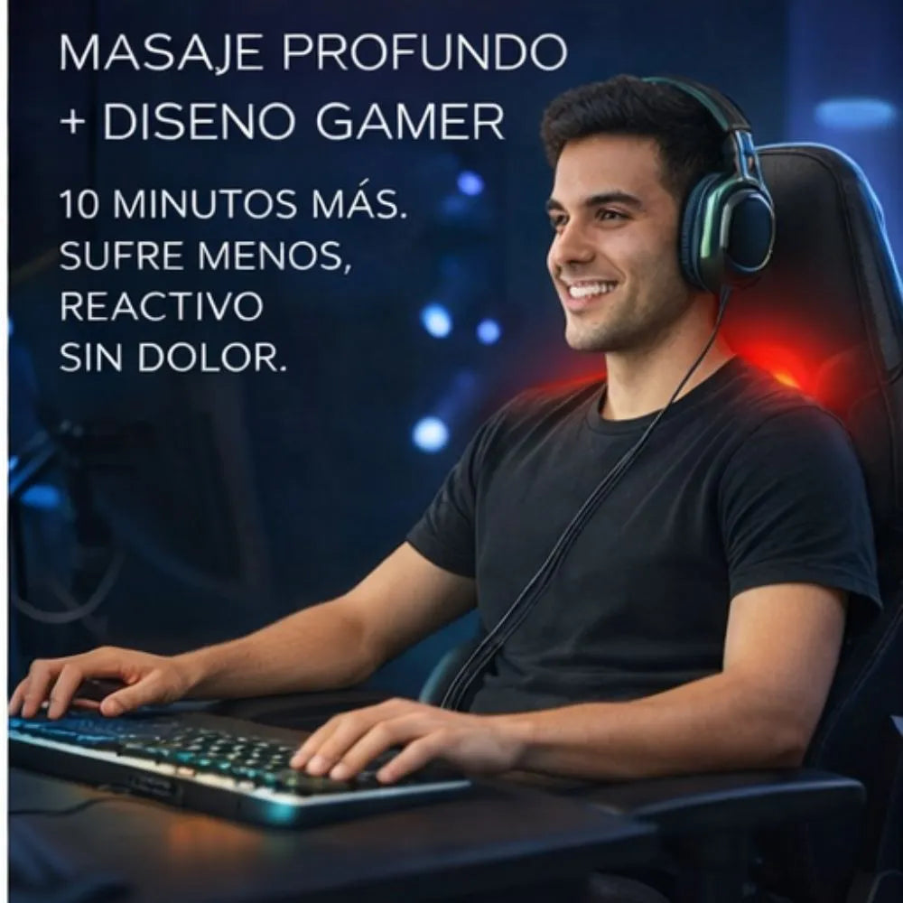 Cojín calefactor de masajes | Destruye el estrés y el dolor lumbar… en minutos